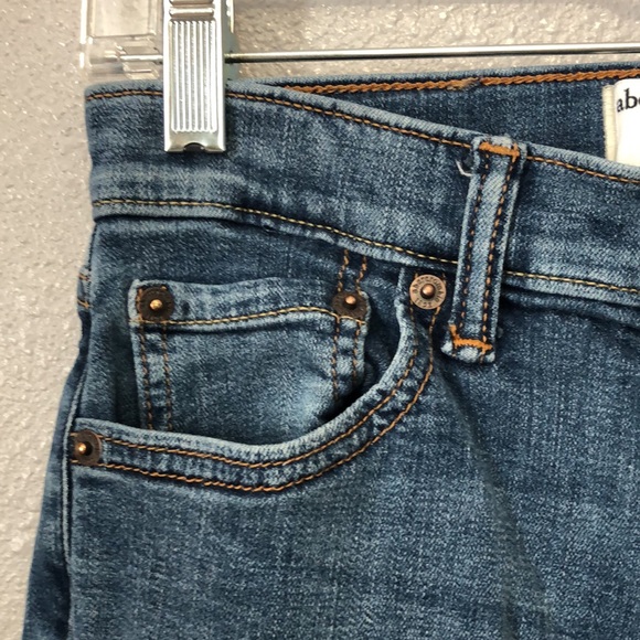 Abercrombie kids jeans Girls 9/10 straight leg dark blue denim jean EUC cotton - Picture 4 of 12